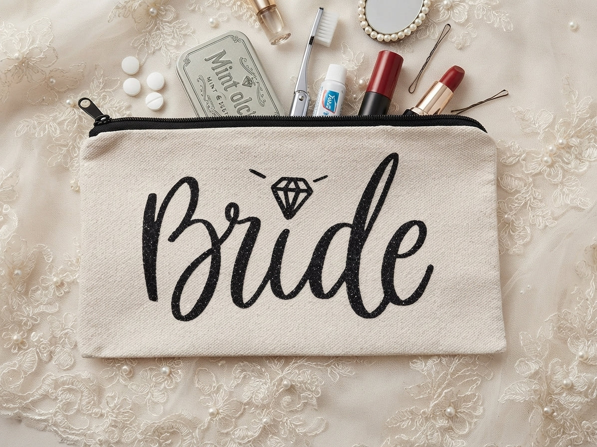 Bride & Bride Squad Small Makeup Bag