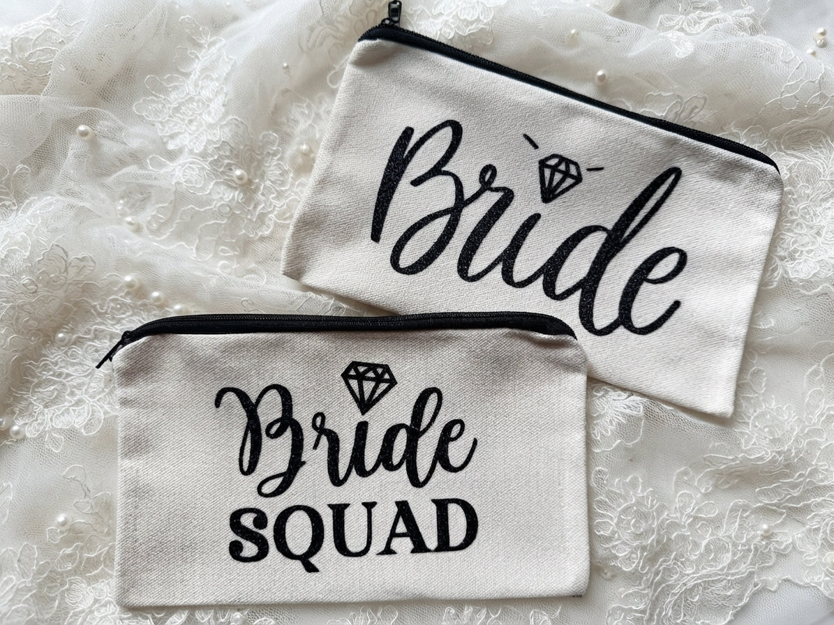 Bride & Bride Squad Small Makeup Bag