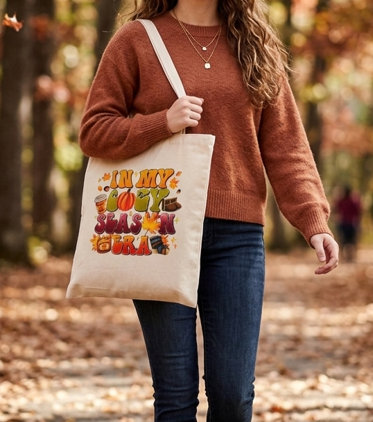 Cozy season tote bag 