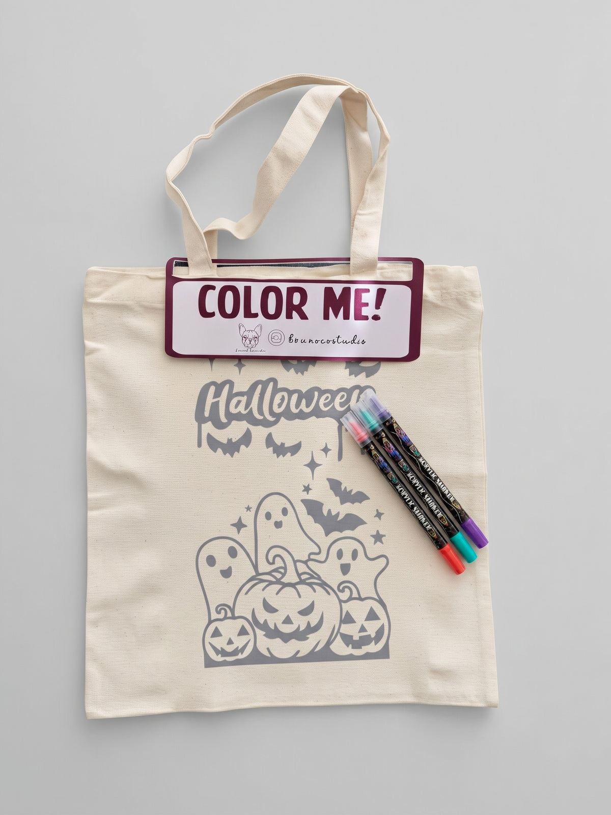 Color Me Halloween Canvas Bag